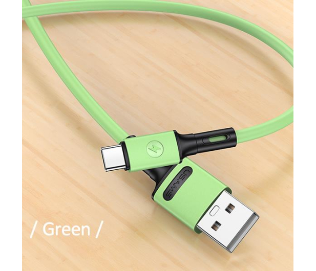 USAMS Kabel U52 USB-C 2A Fast Charge 1m zielony/green - 1569073 - zdjęcie 7